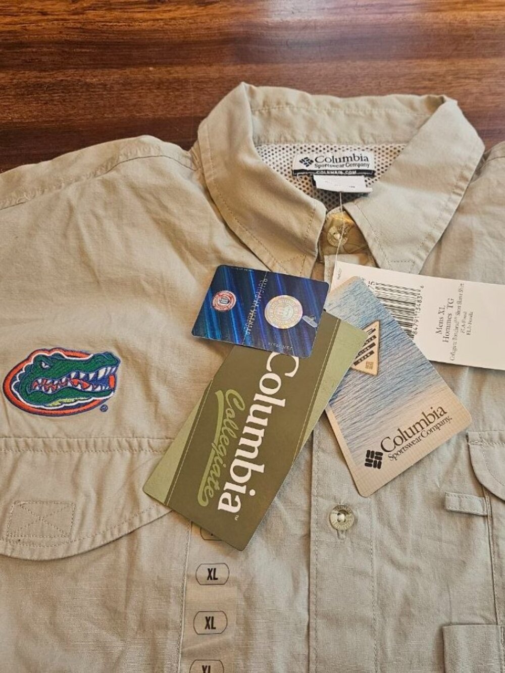Florida Gators Columbia PFG Mens XL Hommes TG Collegiate Bonehead Short Sleeve F